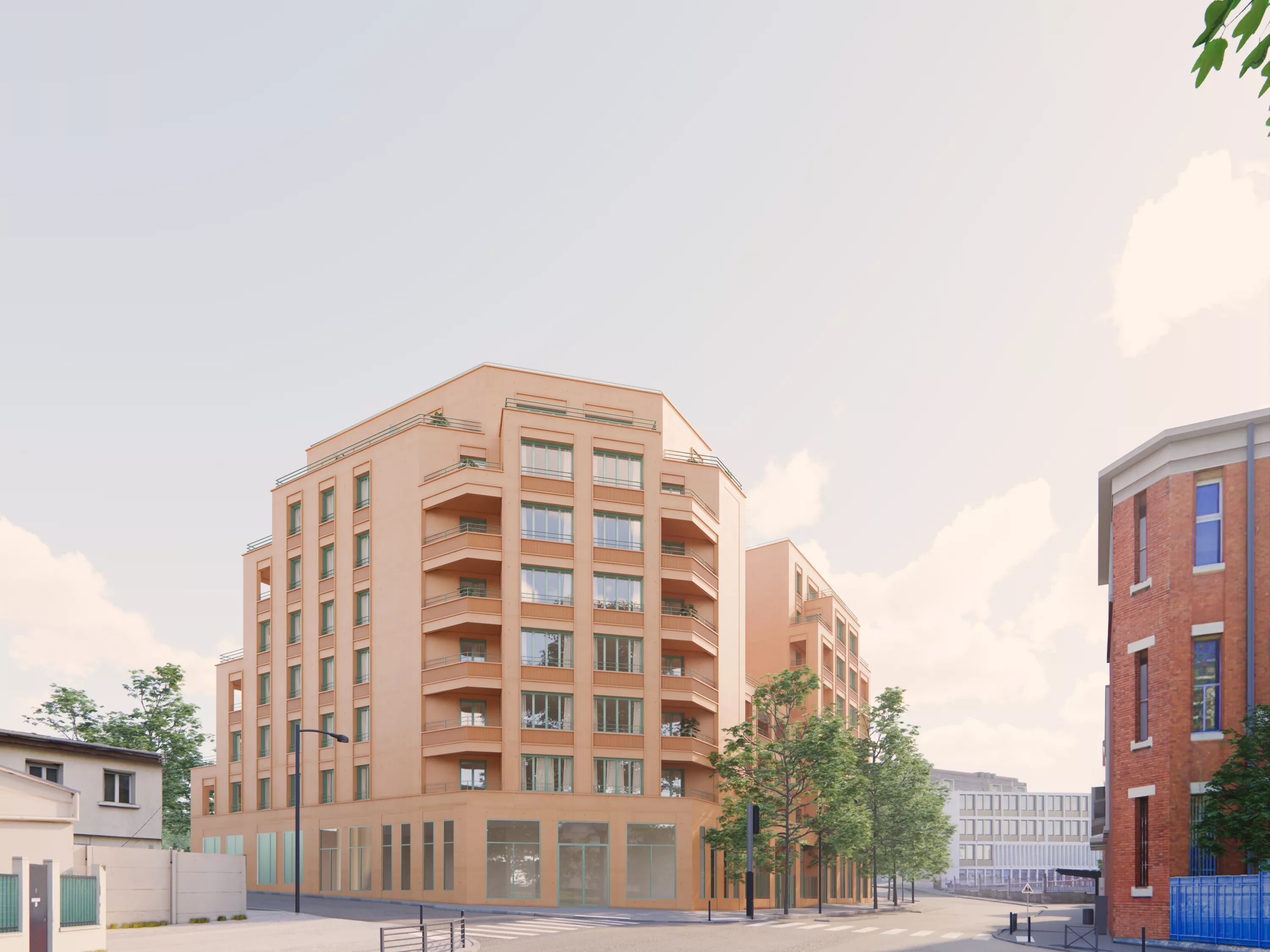 136 logements et commerces, Bagnolet