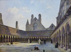 Le clo&icirc;tre du Mont-Saint-Michel - Emmanuel Lansyer